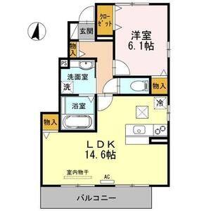 1LDK 間取り図