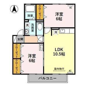 2LDK 間取り図