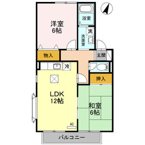 2LDK 間取り図
