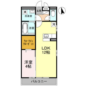 1LDK 間取り図