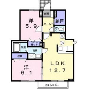 2LDK 間取り図