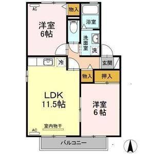 2LDK 間取り図