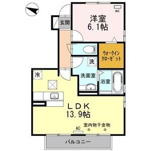 1LDK 間取り図