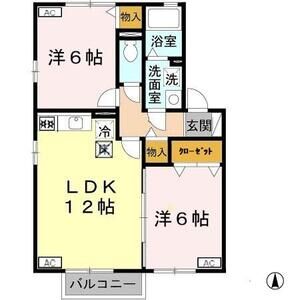 2LDK 間取り図