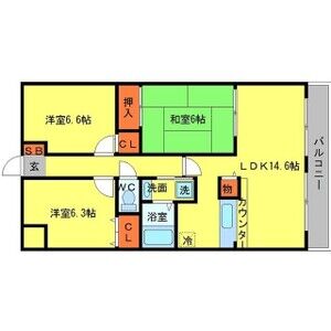 3LDK 間取り図