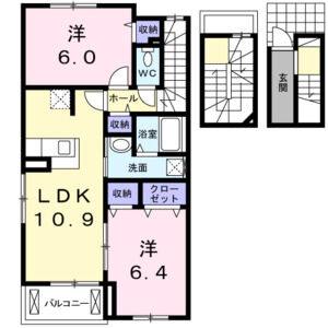 2LDK 間取り図