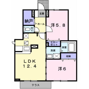 2LDK 間取り図