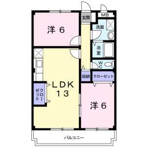 2LDK 間取り図
