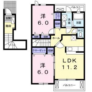 2LDK 間取り図