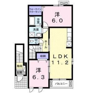 2LDK 間取り図