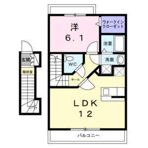 1LDK 間取り図