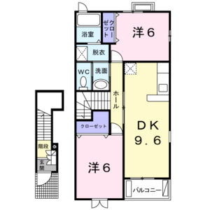 2DK 間取り図