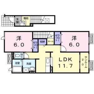 2LDK 間取り図
