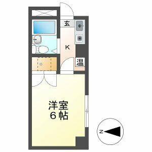 1K 間取り図