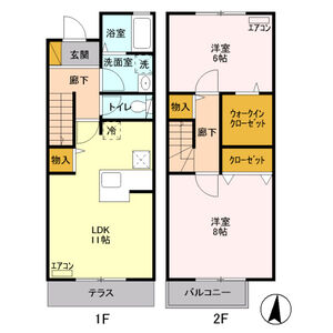 2LDK 間取り図