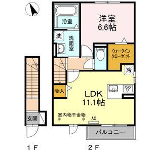 1LDK 間取り図