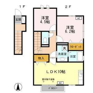 2LDK 間取り図