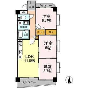 3LDK 間取り図