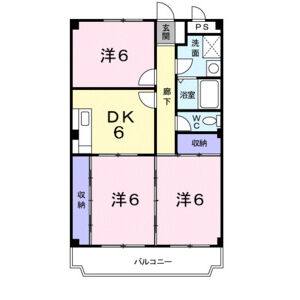 3DK 間取り図