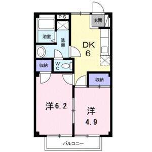 2DK 間取り図