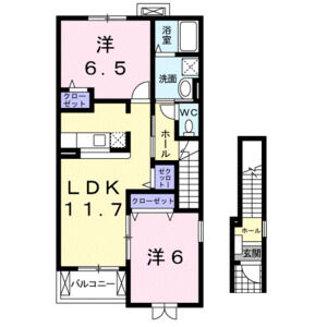 2LDK 間取り図