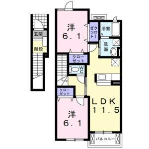 2LDK 間取り図
