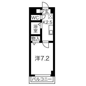 1K 間取り図