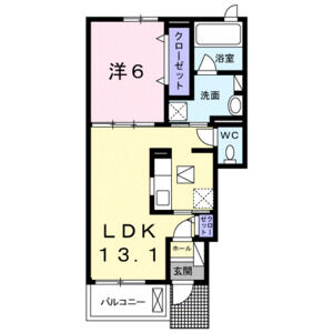 1LDK 間取り図