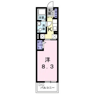1K 間取り図