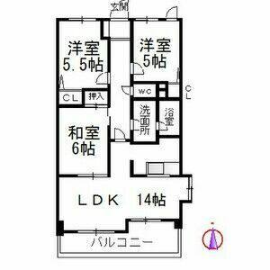 3LDK 間取り図
