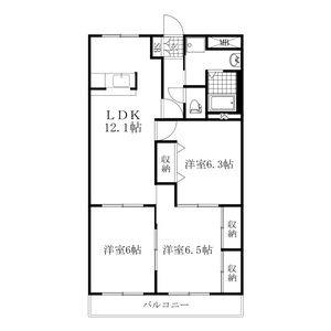 3LDK 間取り図
