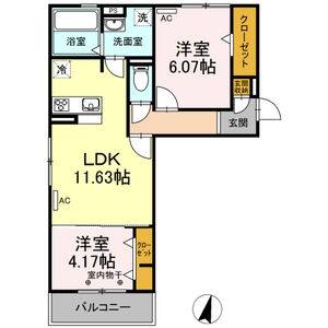 2LDK 間取り図
