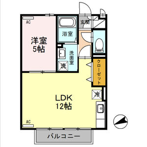 1LDK 間取り図