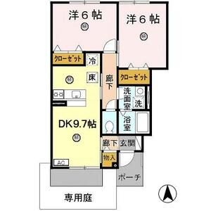 2DK 間取り図