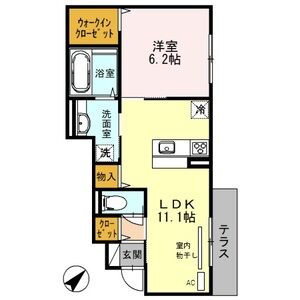 1LDK 間取り図
