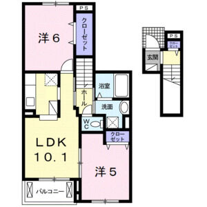2LDK 間取り図