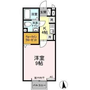 1K 間取り図