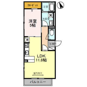 1LDK 間取り図