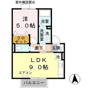 1LDK 間取り図