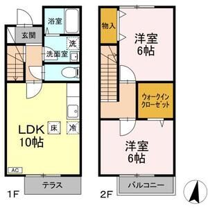 2LDK 間取り図