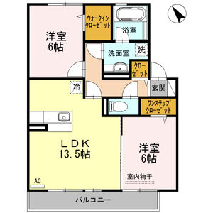 2LDK 間取り図
