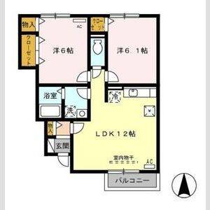 2LDK 間取り図