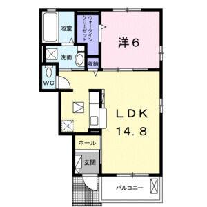 1LDK 間取り図