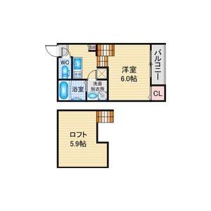 1K 間取り図