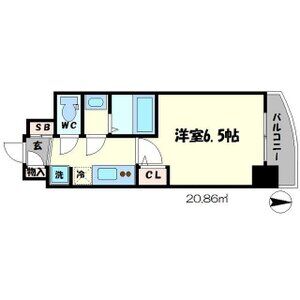 1K 間取り図