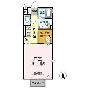 1K 間取り図
