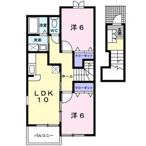 2LDK 間取り図