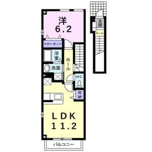 1LDK 間取り図