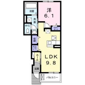 1LDK 間取り図