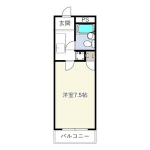 1K 間取り図